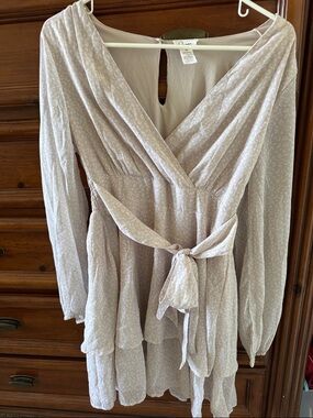 Tiered long sleeve dress